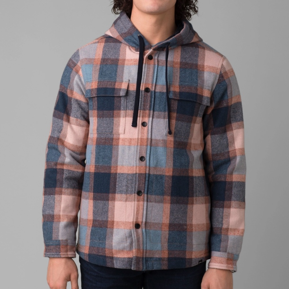 PRANA M Asgard Hooded Flannel Shirt - NWT